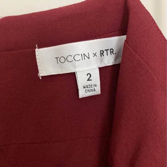 Toccin x RTR New without tags stunning long merlot colored dress size 2/small - Picture 5 of 6